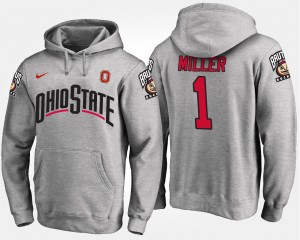 #5 Braxton Miller Ohio State Buckeyes Men Hoodie - Gray