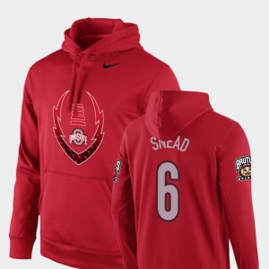 #6 Brian Snead Ohio State Buckeyes Icon Circuit Football Performance For Men's Hoodie - Scarlet