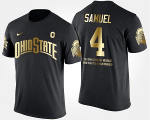 #4 Curtis Samuel Ohio State Buckeyes Gold Limited Mens Short Sleeve With Message T-Shirt - Black