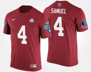 #4 Curtis Samuel Ohio State Buckeyes Bowl Game Men Big Ten Conference Cotton Bowl T-Shirt - Scarlet