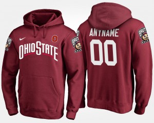 #00 Ohio State Buckeyes Men Customized Hoodie - Scarlet