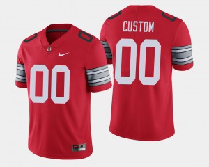 #00 Ohio State Buckeyes For Men 2018 Spring Game Limited Custom Jerseys - Scarlet