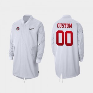 #00 Ohio State Buckeyes For Men's Full-Zip Sideline 2019 College Football Playoff Bound Customized Jacket - White