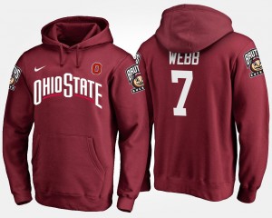 #7 Damon Webb Ohio State Buckeyes Mens Hoodie - Scarlet