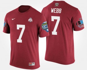 #7 Damon Webb Ohio State Buckeyes For Men Bowl Game Big Ten Conference Cotton Bowl T-Shirt - Scarlet