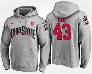 #43 Darron Lee Ohio State Buckeyes Mens Hoodie - Gray