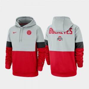 Ohio State Buckeyes Rivalry Therma Performance Pullover Men's Hoodie - Gray Scarlet