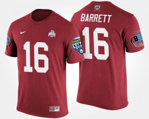 #16 J.T. Barrett Ohio State Buckeyes Bowl Game Big Ten Conference Cotton Bowl For Men's T-Shirt - Scarlet