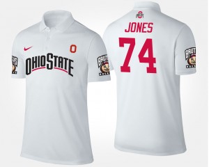 #74 Jamarco Jones Ohio State Buckeyes Men's Polo - White