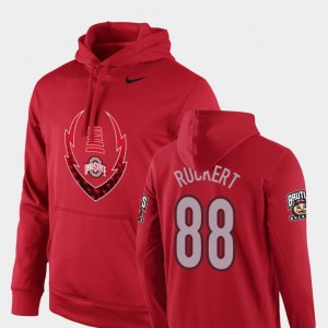 #88 Jeremy Ruckert Ohio State Buckeyes Icon Circuit Football Performance Mens Hoodie - Scarlet