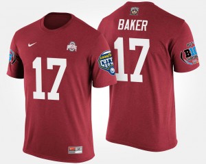 #17 Jerome Baker Ohio State Buckeyes Bowl Game Big Ten Conference Cotton Bowl Mens T-Shirt - Scarlet