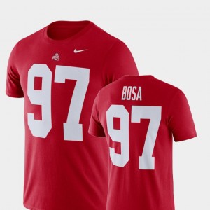 #97 Joey Bosa Ohio State Buckeyes Men's Football Performance T-Shirt - Scarlet