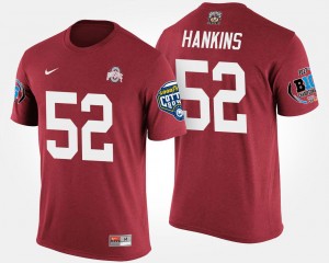 #52 Johnathan Hankins Ohio State Buckeyes Mens Big Ten Conference Cotton Bowl Bowl Game T-Shirt - Scarlet