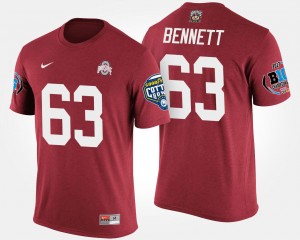 #63 Michael Bennett Ohio State Buckeyes Bowl Game Big Ten Conference Cotton Bowl For Men T-Shirt - Scarlet