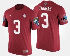 #3 Michael Thomas Ohio State Buckeyes Bowl Game Big Ten Conference Cotton Bowl Men T-Shirt - Scarlet