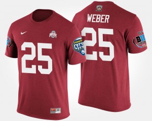#25 Mike Weber Ohio State Buckeyes Big Ten Conference Cotton Bowl Bowl Game For Men T-Shirt - Scarlet