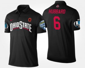 #6 Sam Hubbard Ohio State Buckeyes Mens Big Ten Conference Cotton Bowl Bowl Game Polo - Black