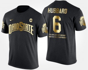 #6 Sam Hubbard Ohio State Buckeyes Gold Limited Short Sleeve With Message For Men's T-Shirt - Black