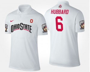 #6 Sam Hubbard Ohio State Buckeyes Men Polo - White