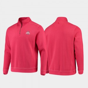 Ohio State Buckeyes College Sport Nassau Men's Half-Zip Pullover Tommy Bahama Jacket - Scarlet