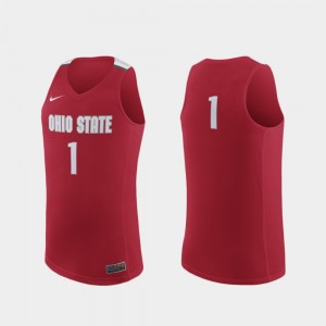 #1 Ohio State Buckeyes Men Replica College Basketball Jersey - Scarlet