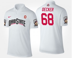 #68 Taylor Decker Ohio State Buckeyes Mens Polo - White