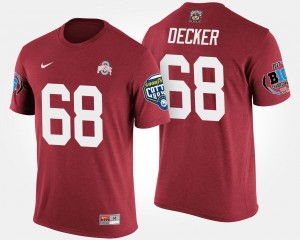 #68 Taylor Decker Ohio State Buckeyes Bowl Game Big Ten Conference Cotton Bowl Men T-Shirt - Scarlet