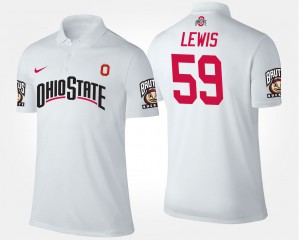 #59 Tyquan Lewis Ohio State Buckeyes For Men Polo - White