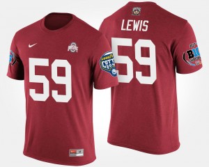 #59 Tyquan Lewis Ohio State Buckeyes Big Ten Conference Cotton Bowl Bowl Game Men's T-Shirt - Scarlet
