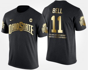 #11 Vonn Bell Ohio State Buckeyes For Men Short Sleeve With Message Gold Limited T-Shirt - Black
