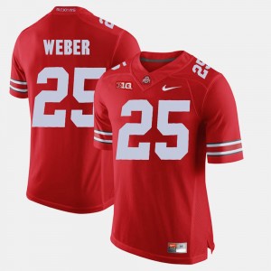 #25 Mike Weber Ohio State Buckeyes Alumni Football Game For Men's Jersey - Scarlet