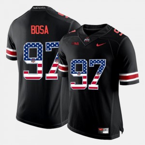 #97 Nick Bosa Ohio State Buckeyes US Flag Fashion Men Jersey - Black