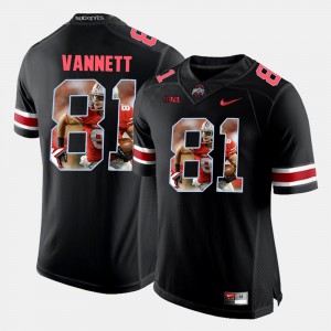 #81 Nick Vannett Ohio State Buckeyes Pictorial Fashion For Men Jersey - Black