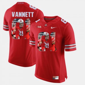 #81 Nick Vannett Ohio State Buckeyes For Men's Pictorial Fashion Jersey - Scarlet