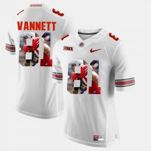 #81 Nick Vannett Ohio State Buckeyes Pictorial Fashion Men's Jersey - White