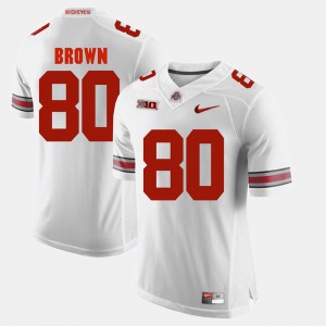 #80 Noah Brown Ohio State Buckeyes Men's Alumni Football Game Jersey - White