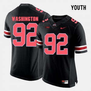 #92 Adolphus Washington Ohio State Buckeyes College Football Kids Jersey - Black