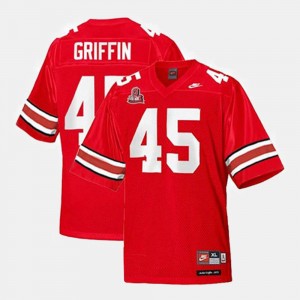 #45 Archie Griffin Ohio State Buckeyes College Football For Kids Jersey - Red