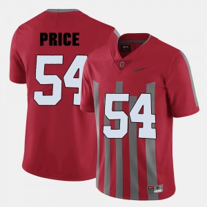 #54 Billy Price Ohio State Buckeyes For Men College Football Jersey - Red