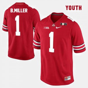 #1 Braxton Miller Ohio State Buckeyes For Kids College Football Jersey - Red