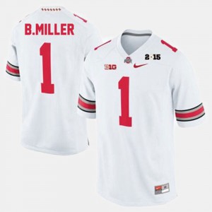 #1 Braxton Miller Ohio State Buckeyes College Football For Men Jersey - White