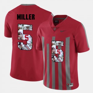 #5 Braxton Miller Ohio State Buckeyes Men Pictorial Fashion Jersey - Red