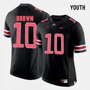 #10 CaCorey Brown Ohio State Buckeyes For Kids College Football Jersey - Black