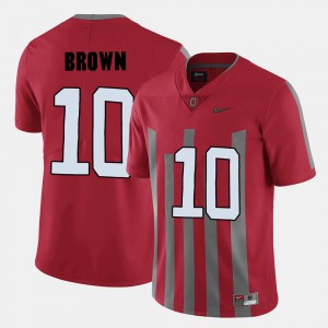 #10 CaCorey Brown Ohio State Buckeyes For Men's College Football Jersey - Red