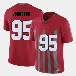 #95 Cameron Johnston Ohio State Buckeyes For Men's College Football Jersey - Red