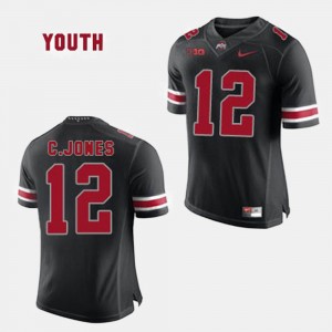 #12 Cardale Jones Ohio State Buckeyes College Football Youth Jersey - Black