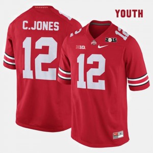 #12 Cardale Jones Ohio State Buckeyes College Football Kids Jersey - Red