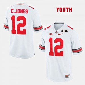 #12 Cardale Jones Ohio State Buckeyes Youth College Football Jersey - White