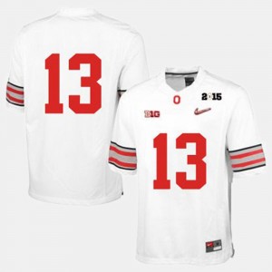 #13 Ohio State Buckeyes College Football For Men's Jersey - White