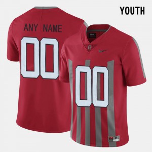 #00 Ohio State Buckeyes Youth Throwback Customized Jersey - Red